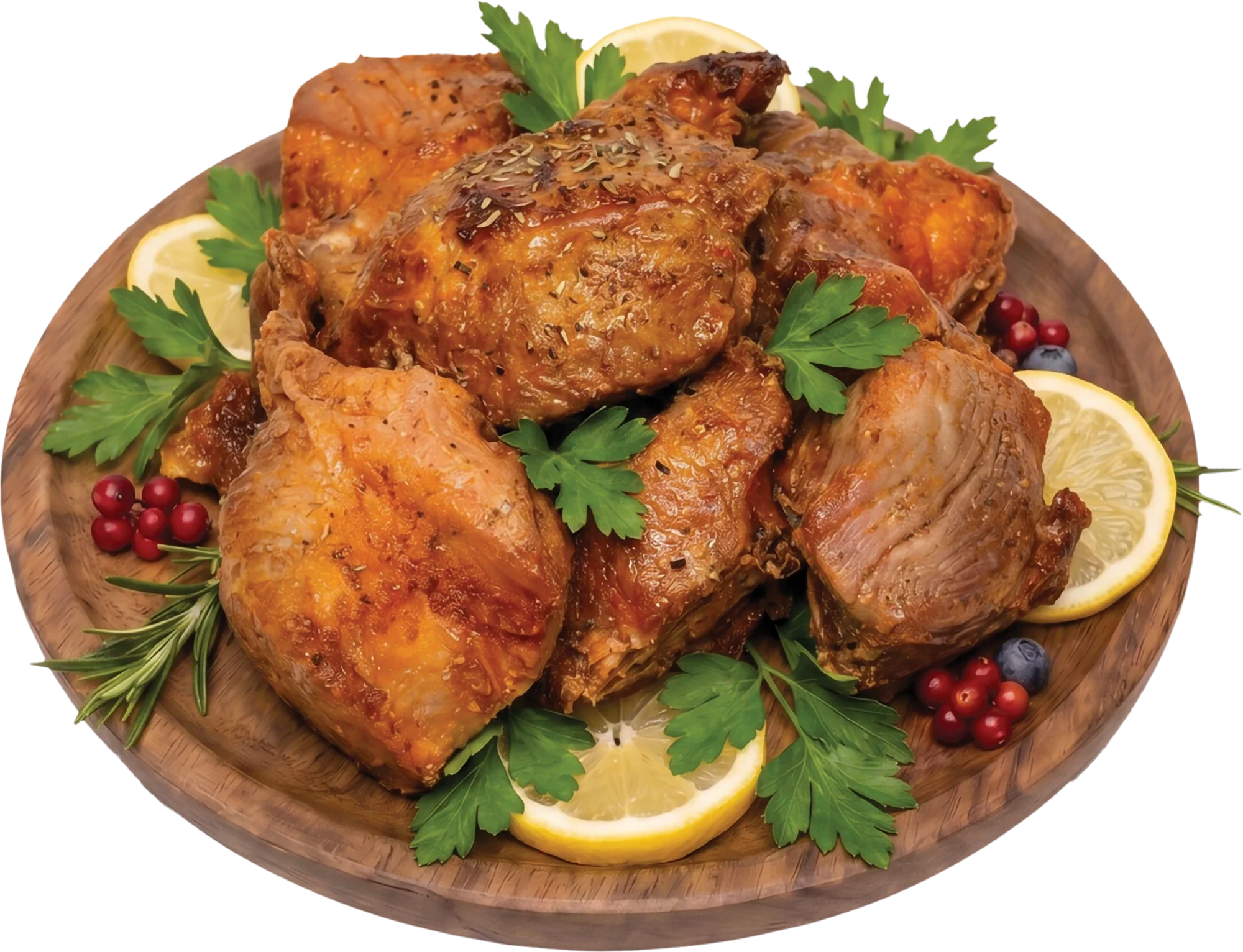 шашлык из жареной свинины